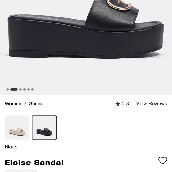Coach platform sandals. Worn once. Original box included. - Picture 2 of 11